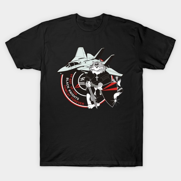 Black Knights - Tomcat Forever T-Shirt by MBK